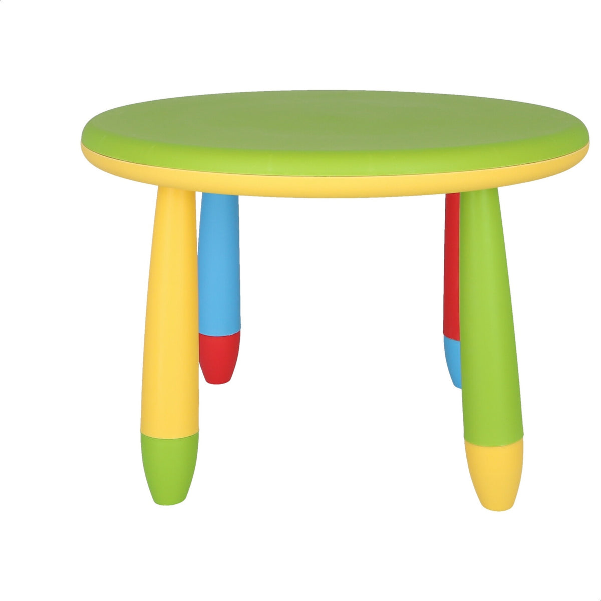 Mesita infantil redonda plástico verde Ø70xH48 cm (4)