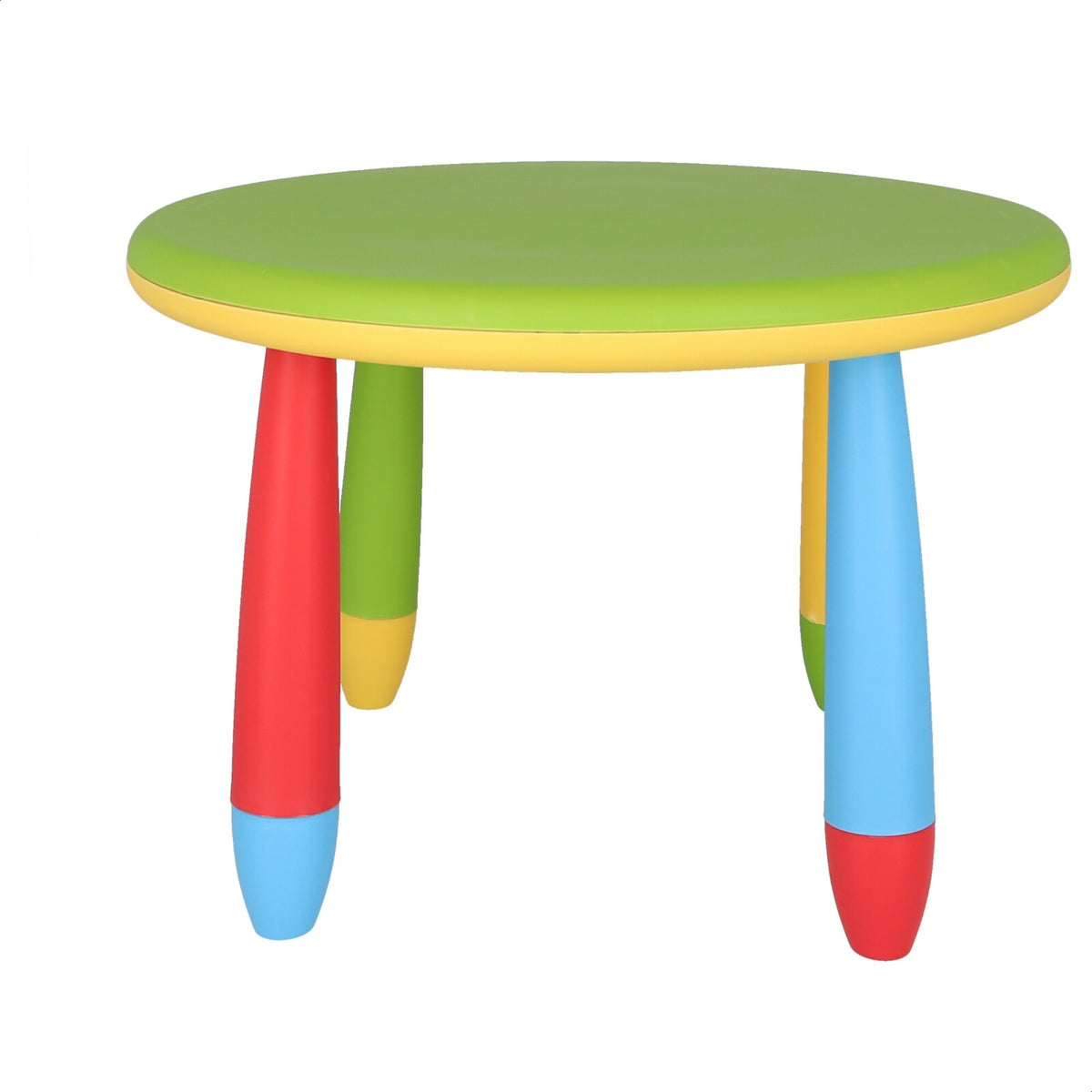 Mesita infantil redonda plástico verde Ø70xH48 cm (6)