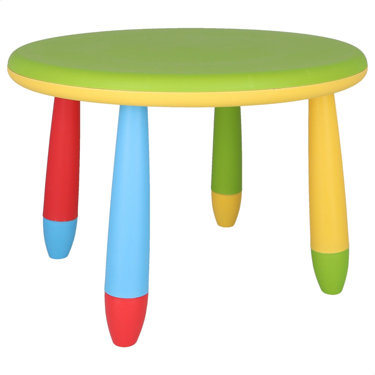 Mesita infantil redonda plástico verde Ø70xH48 cm (7)