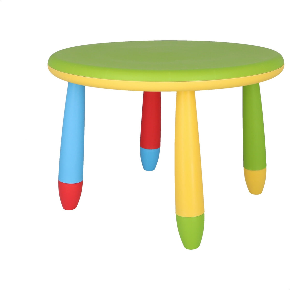 Mesita infantil redonda plástico verde Ø70xH48 cm (8)