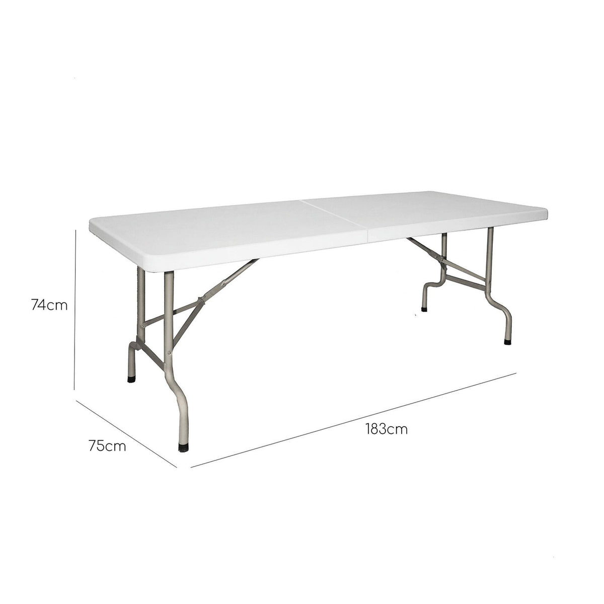 Mesa maleta plegable estructura metálica 180x75x74 cm (5)