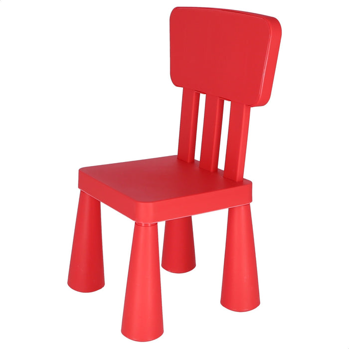 Silla infantil plástico roja 38x35x67 cm