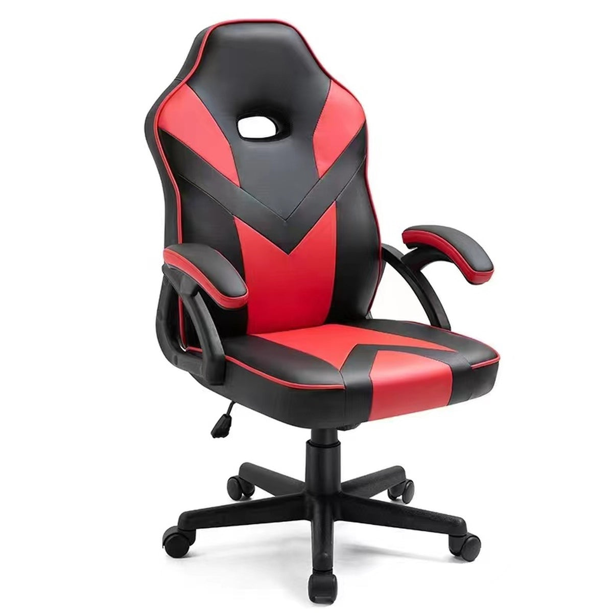 Silla gaming ergonómica roja con reposabrazos regulable en altura
