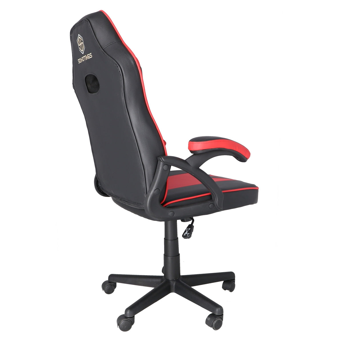Silla gaming ergonómica roja con reposabrazos regulable en altura (5)