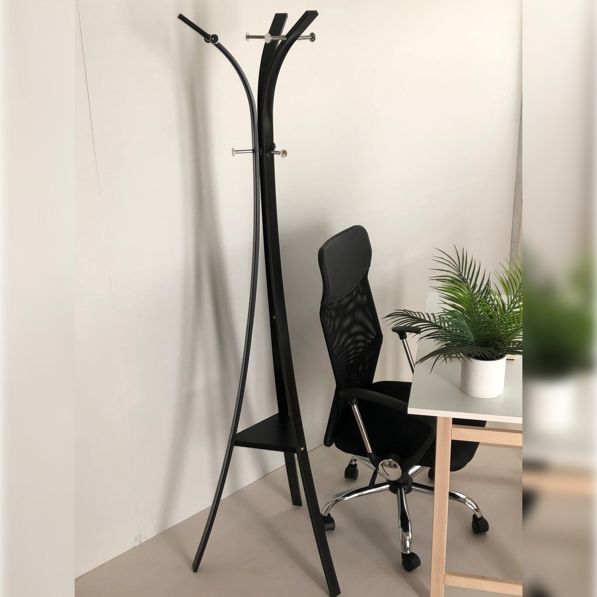 Silla de oficina metal y polipiel 62x70x110 cm (3)