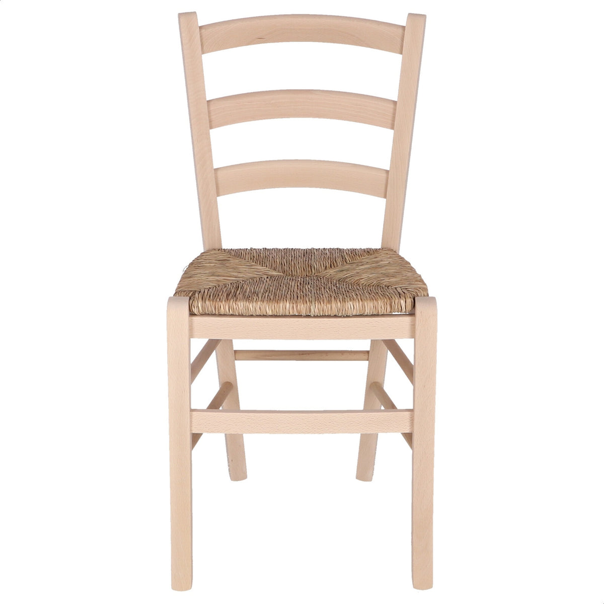 Silla rústica asiento de anea sin barniz 42x41x87 cm