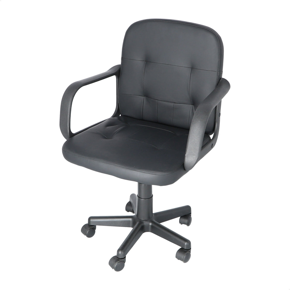 Sillón de oficina acolchado negro 58x58x80 cm