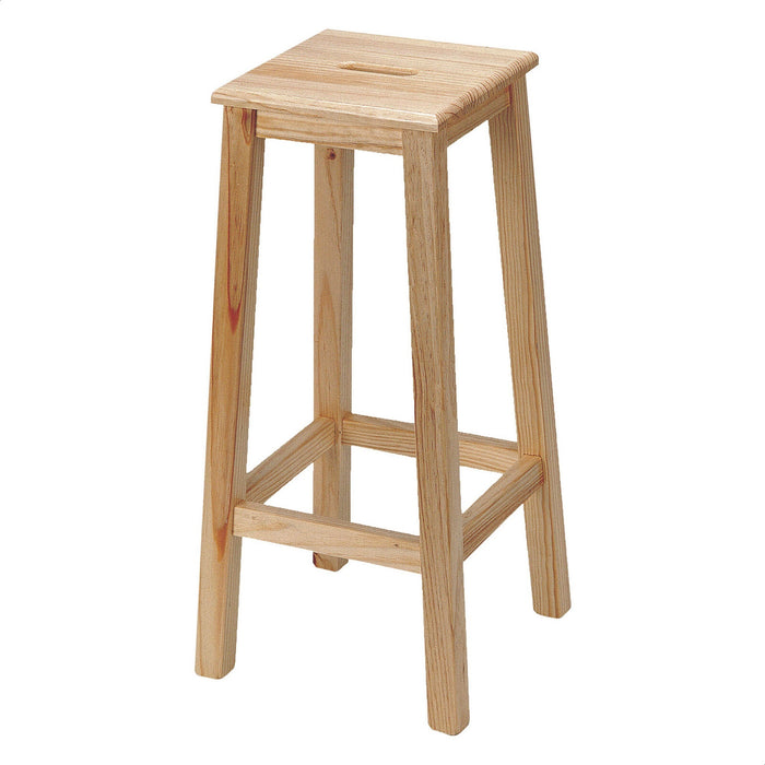 Banqueta alta madera barniz 32x32x70 cm