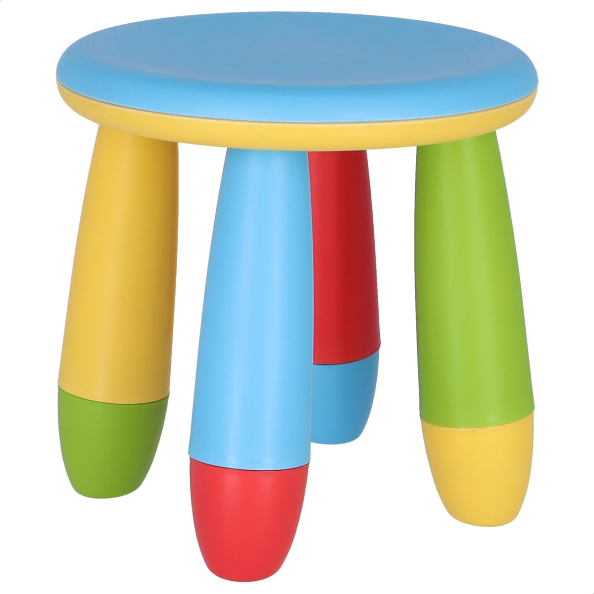 Taburete infantil plástico azul Ø30xH26 cm