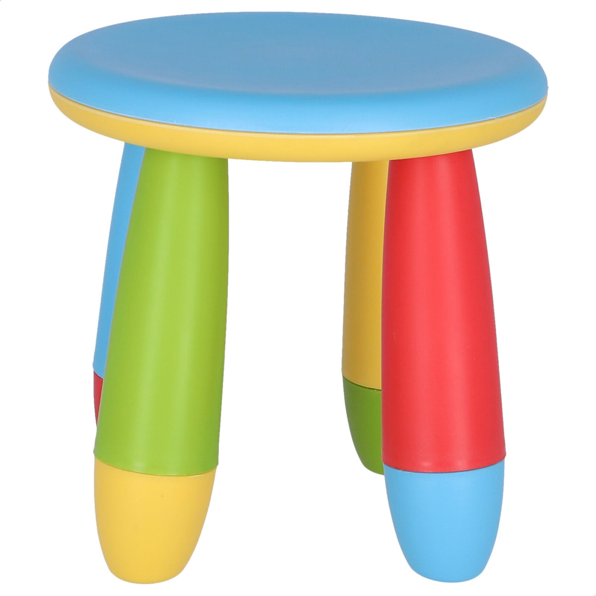 Taburete infantil plástico azul Ø30xH26 cm (5)