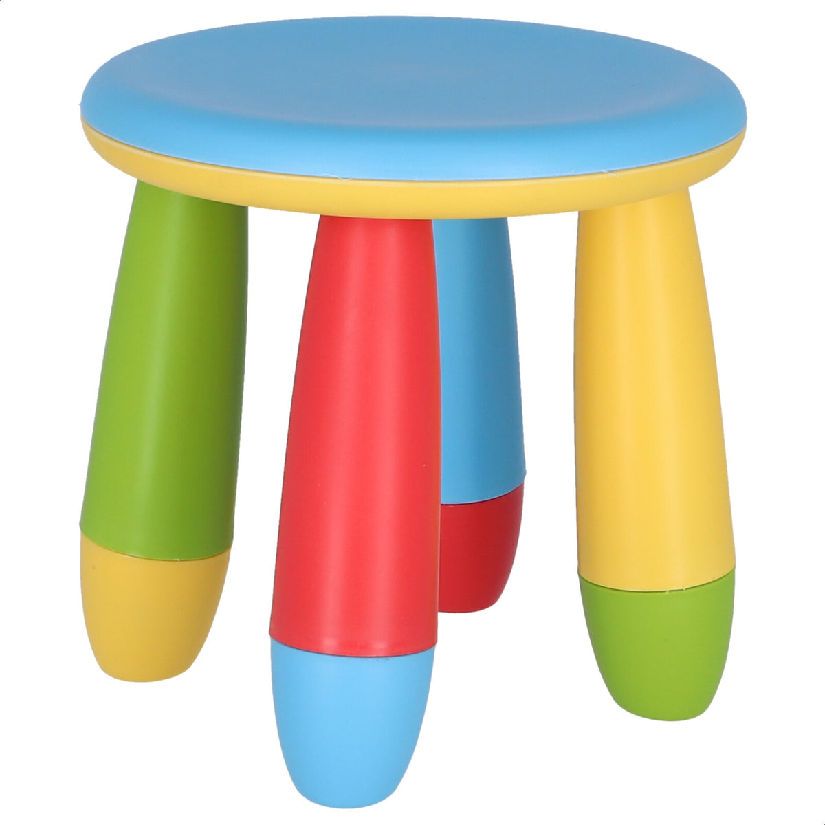 Taburete infantil plástico azul Ø30xH26 cm (6)