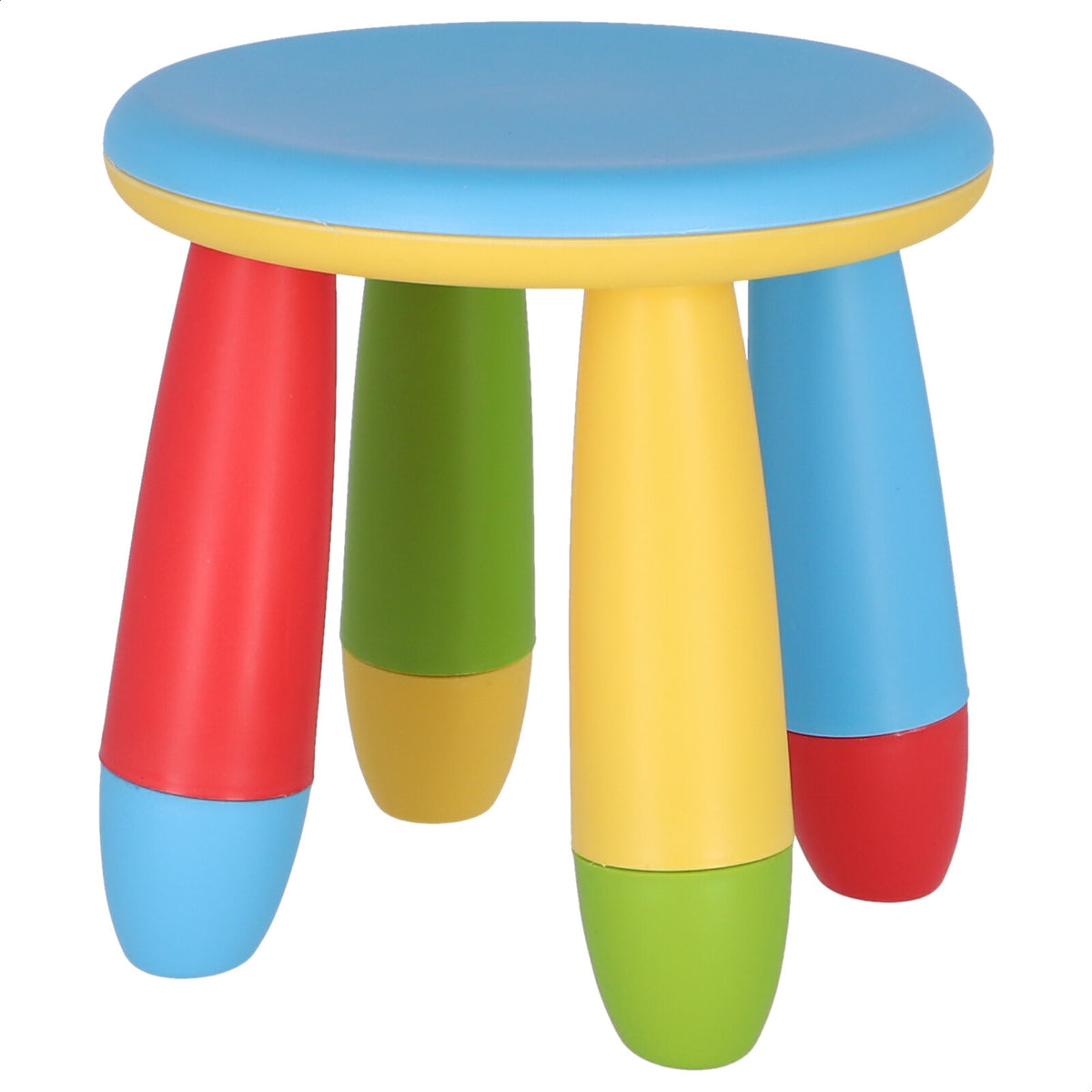 Taburete infantil plástico azul Ø30xH26 cm (7)