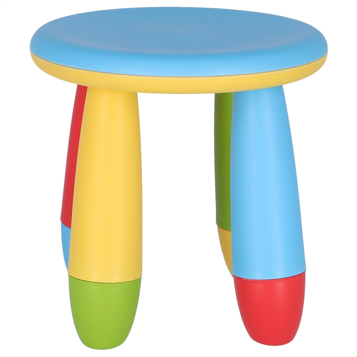 Taburete infantil plástico azul Ø30xH26 cm (8)