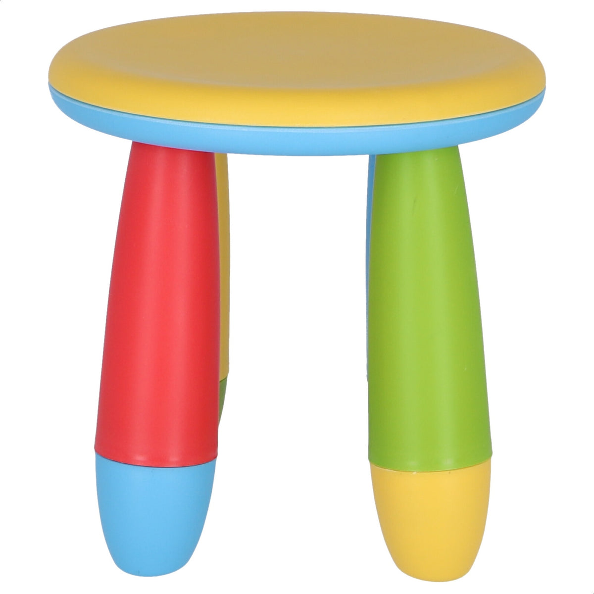 Taburete infantil plástico amarillo Ø30xH26 cm (5)