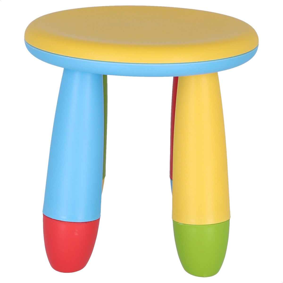 Taburete infantil plástico amarillo Ø30xH26 cm (8)