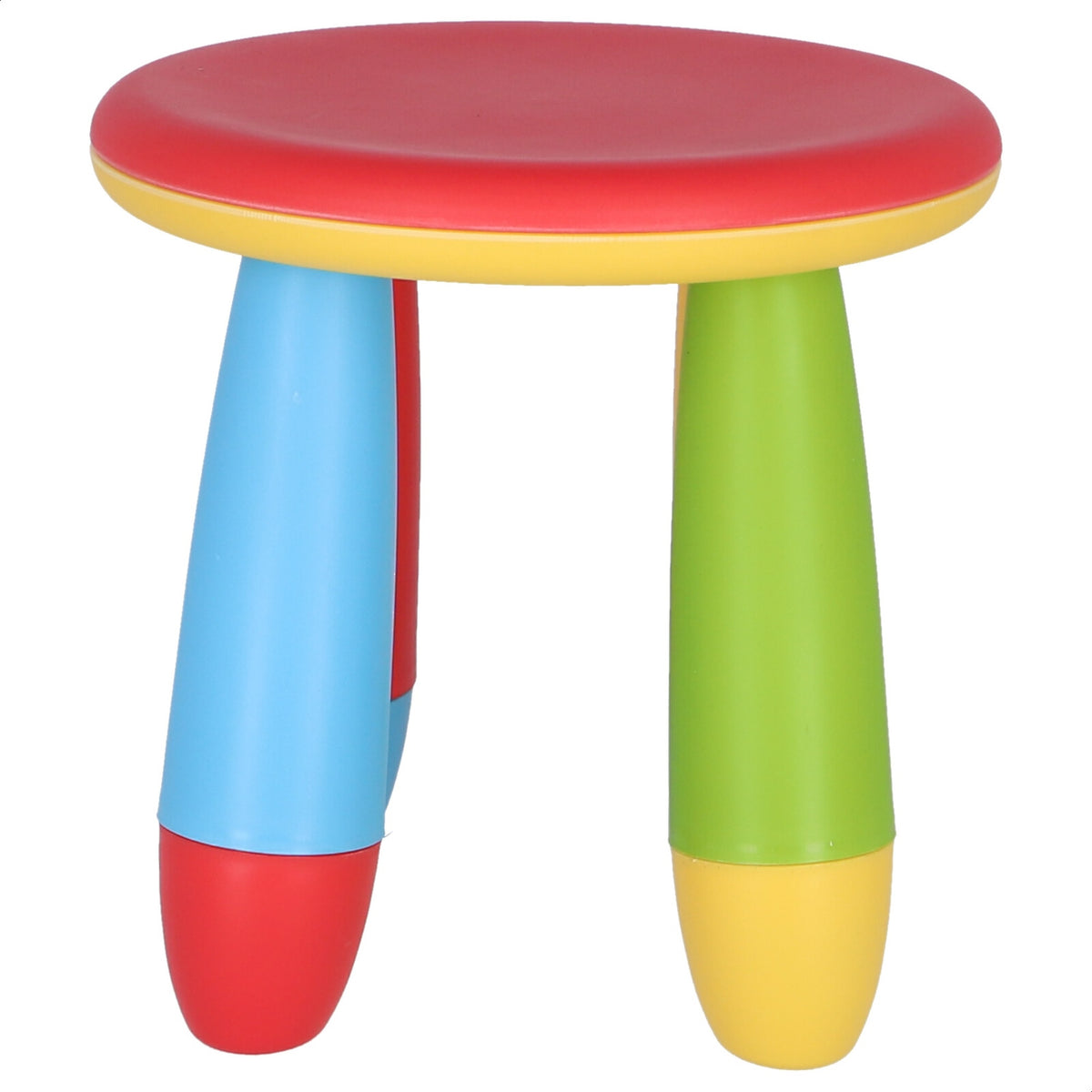 Taburete infantil plástico rojo Ø30xH26 cm (5)
