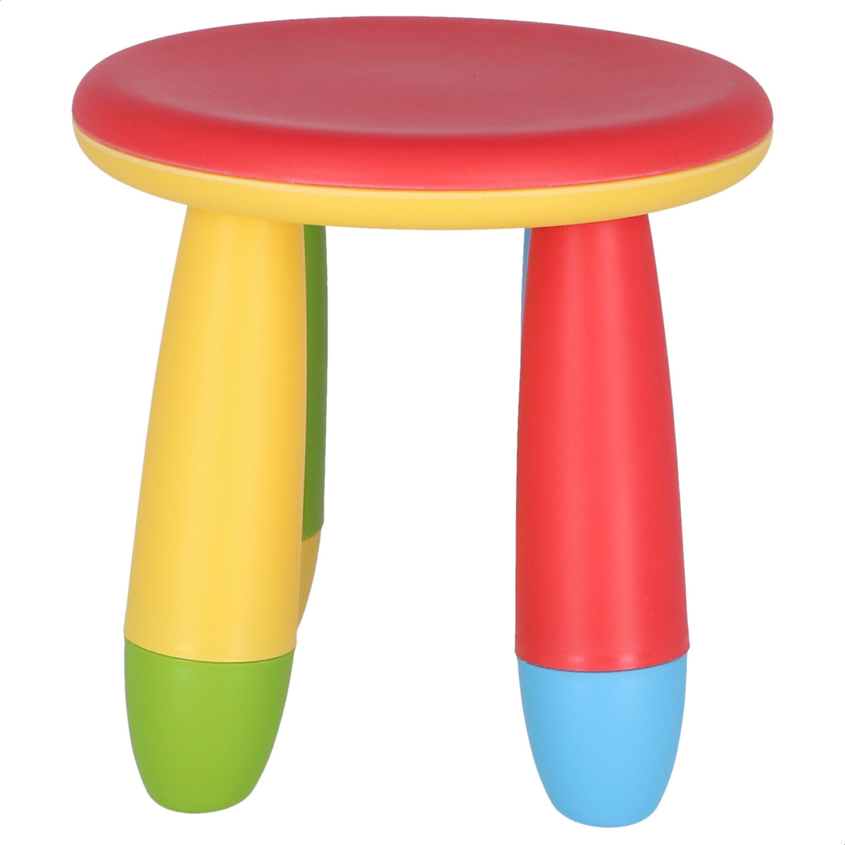 Taburete infantil plástico rojo Ø30xH26 cm (8)