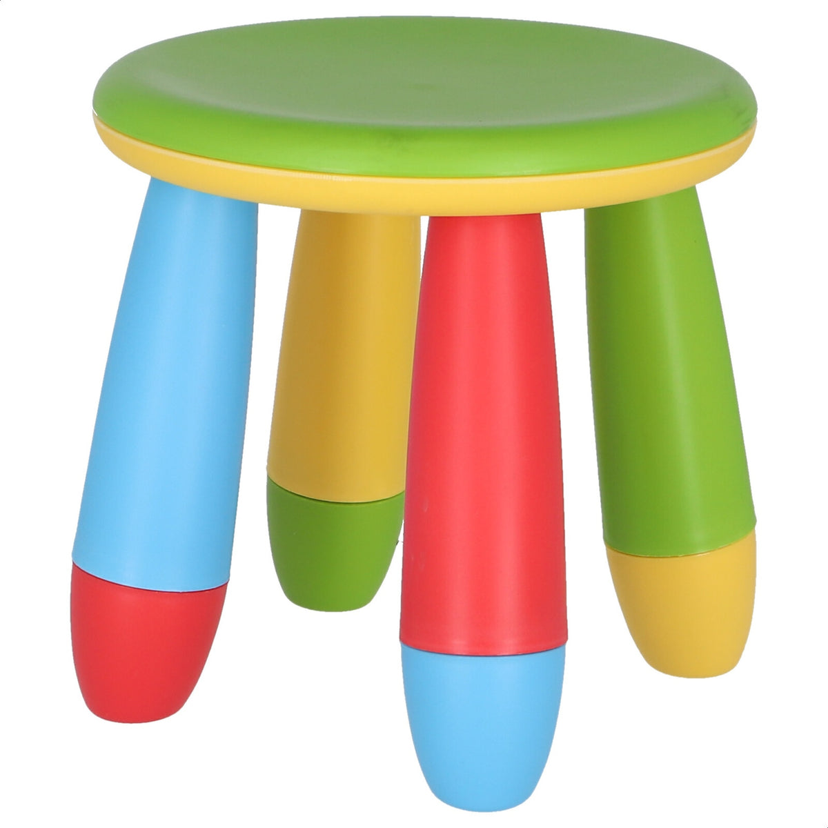 Taburete infantil plástico verde Ø30xH26 cm (5)