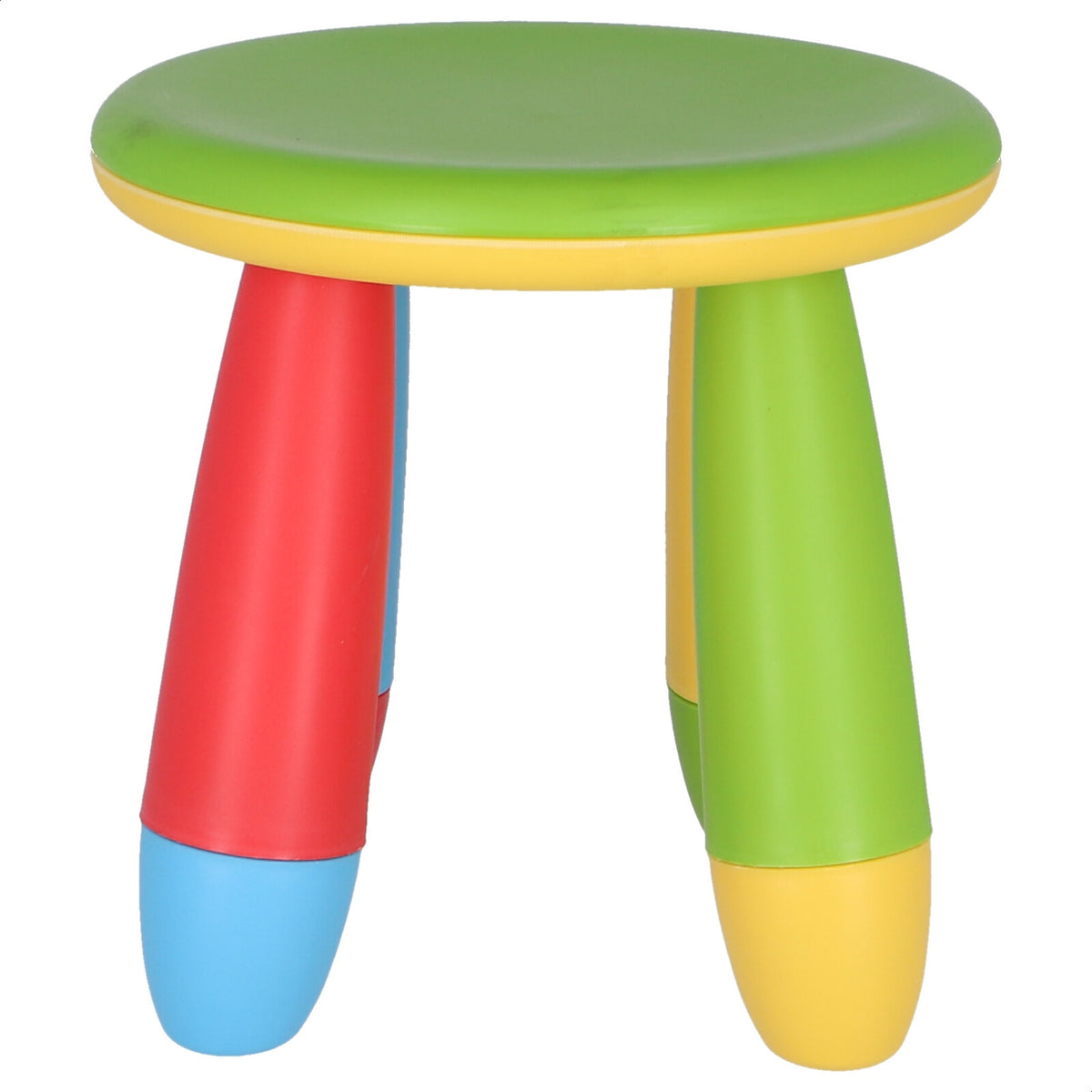 Taburete infantil plástico verde Ø30xH26 cm (6)