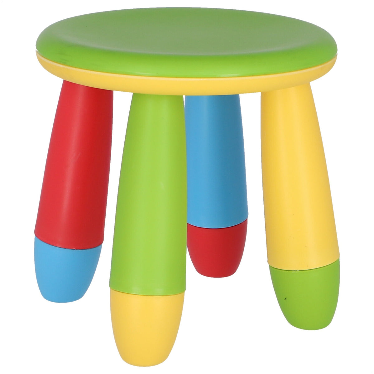 Taburete infantil plástico verde Ø30xH26 cm (7)