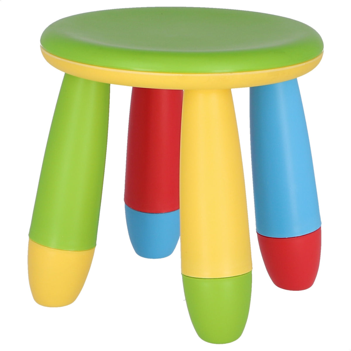 Taburete infantil plástico verde Ø30xH26 cm (8)