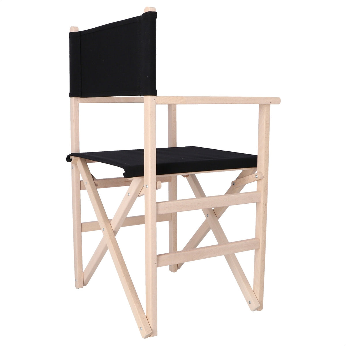 Sillón director haya sin barniz lona negra 51x46x86 cm (6)