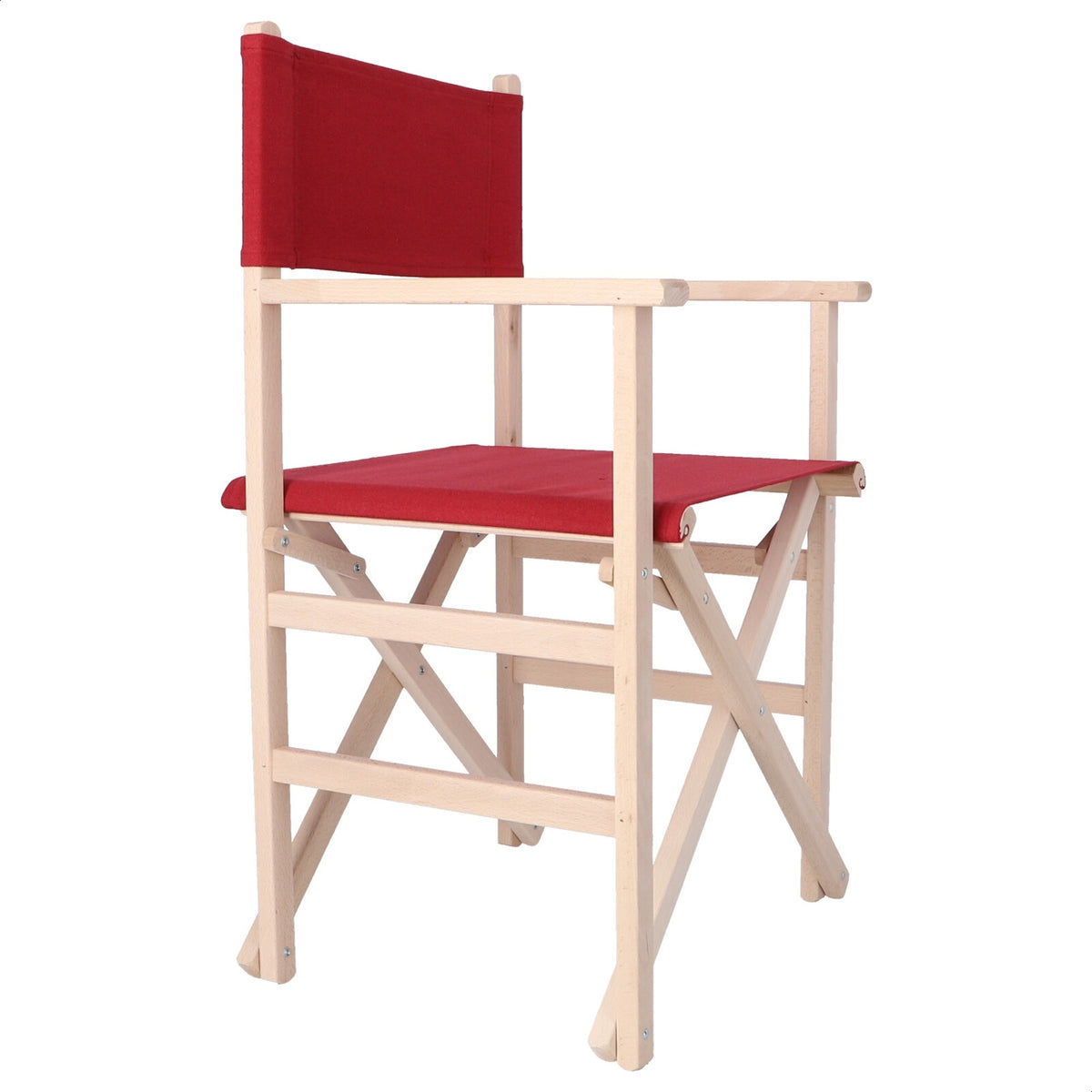 Sillón director haya sin barniz lona granate 51x46x86 cm (7)