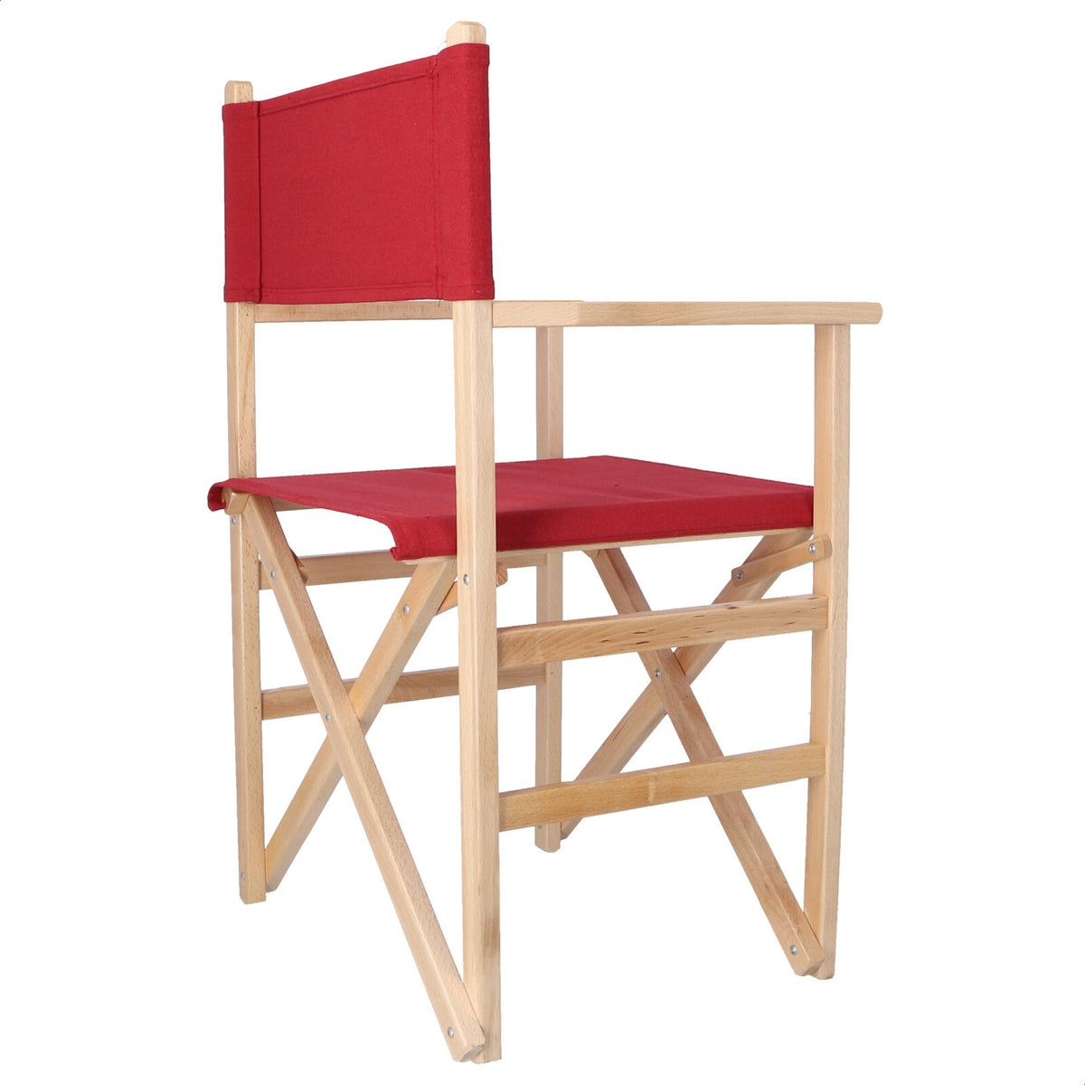 Sillón director haya barniz lona granate 51x46x86 cm (6)