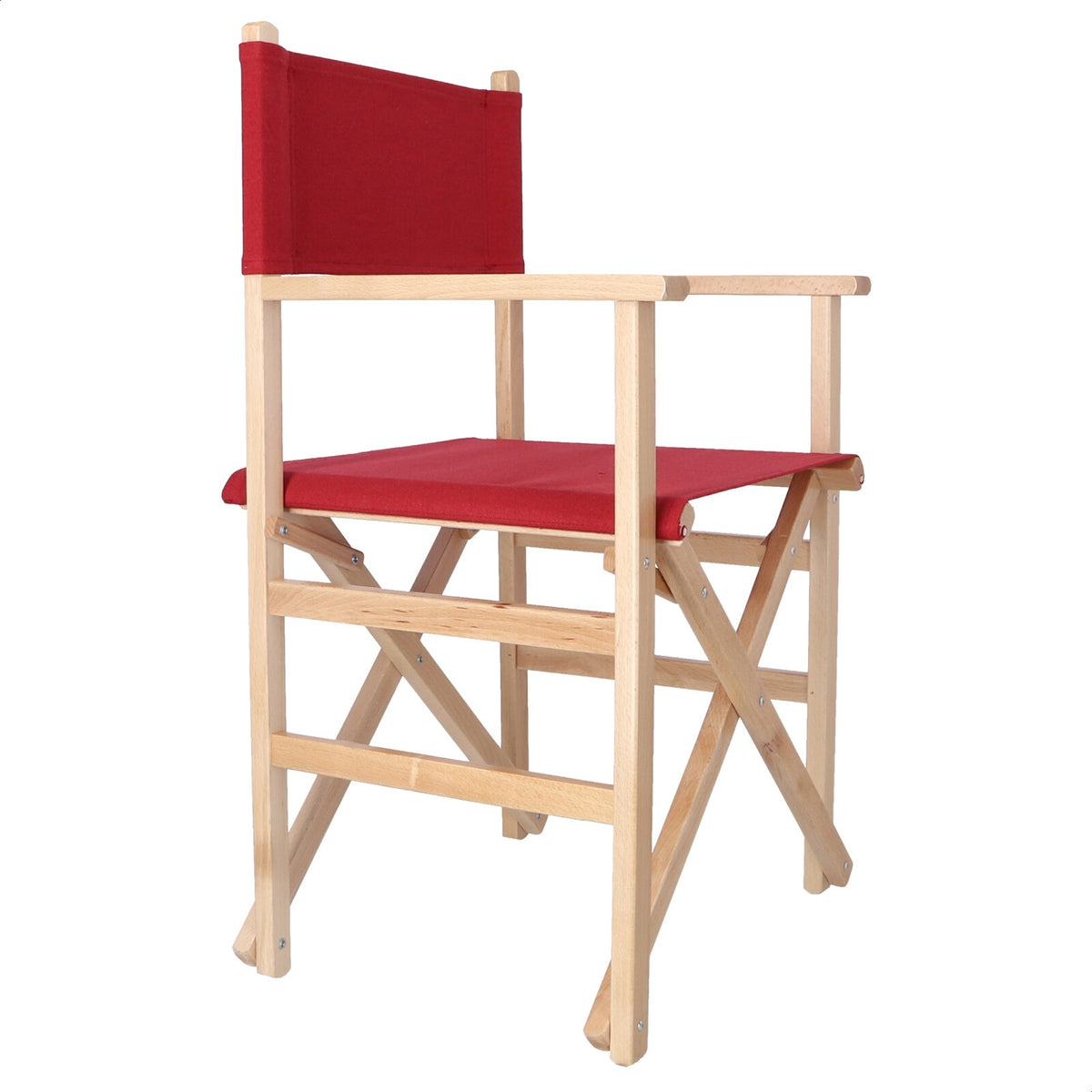 Sillón director haya barniz lona granate 51x46x86 cm (7)
