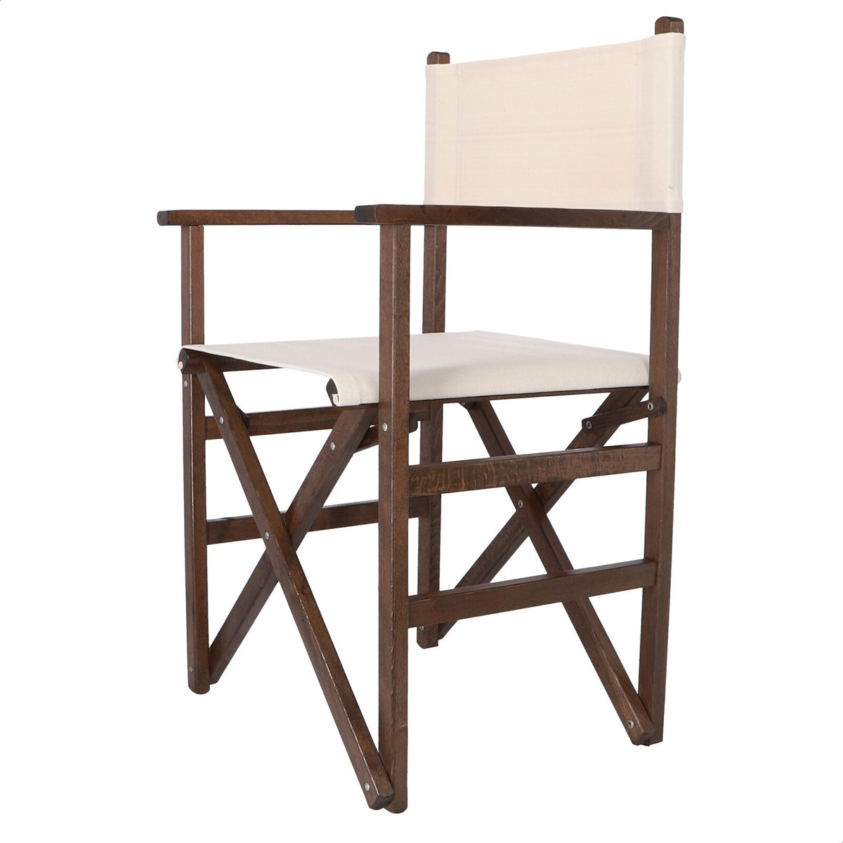 Sillón director estructura nogal lona cruda 51x46x86 cm (8)
