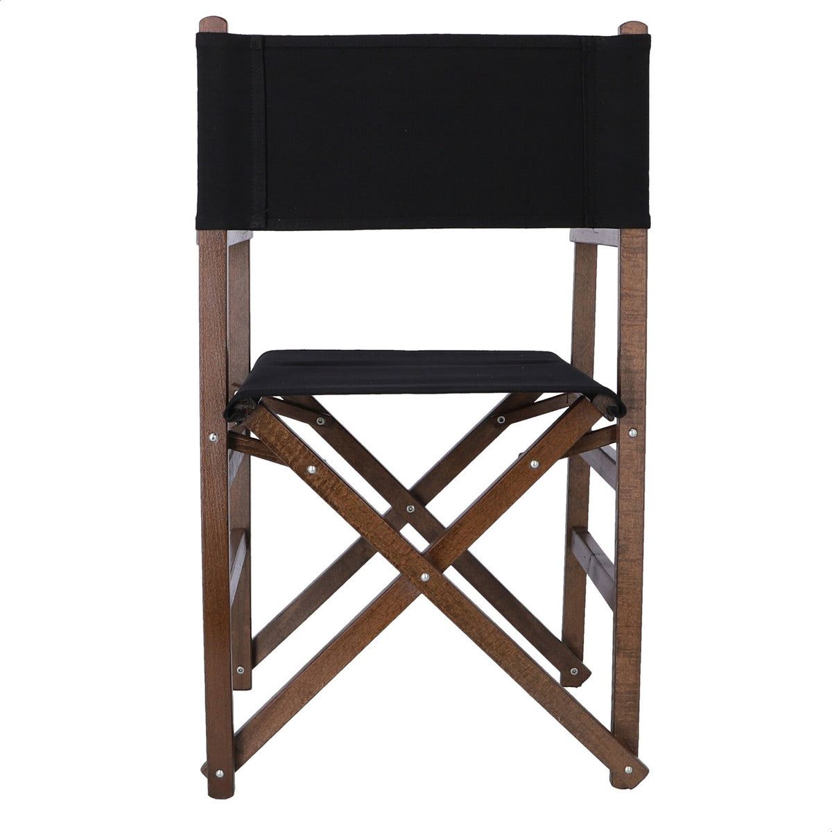 Sillón director estructura nogal lona negra 51x46x86 cm (5)