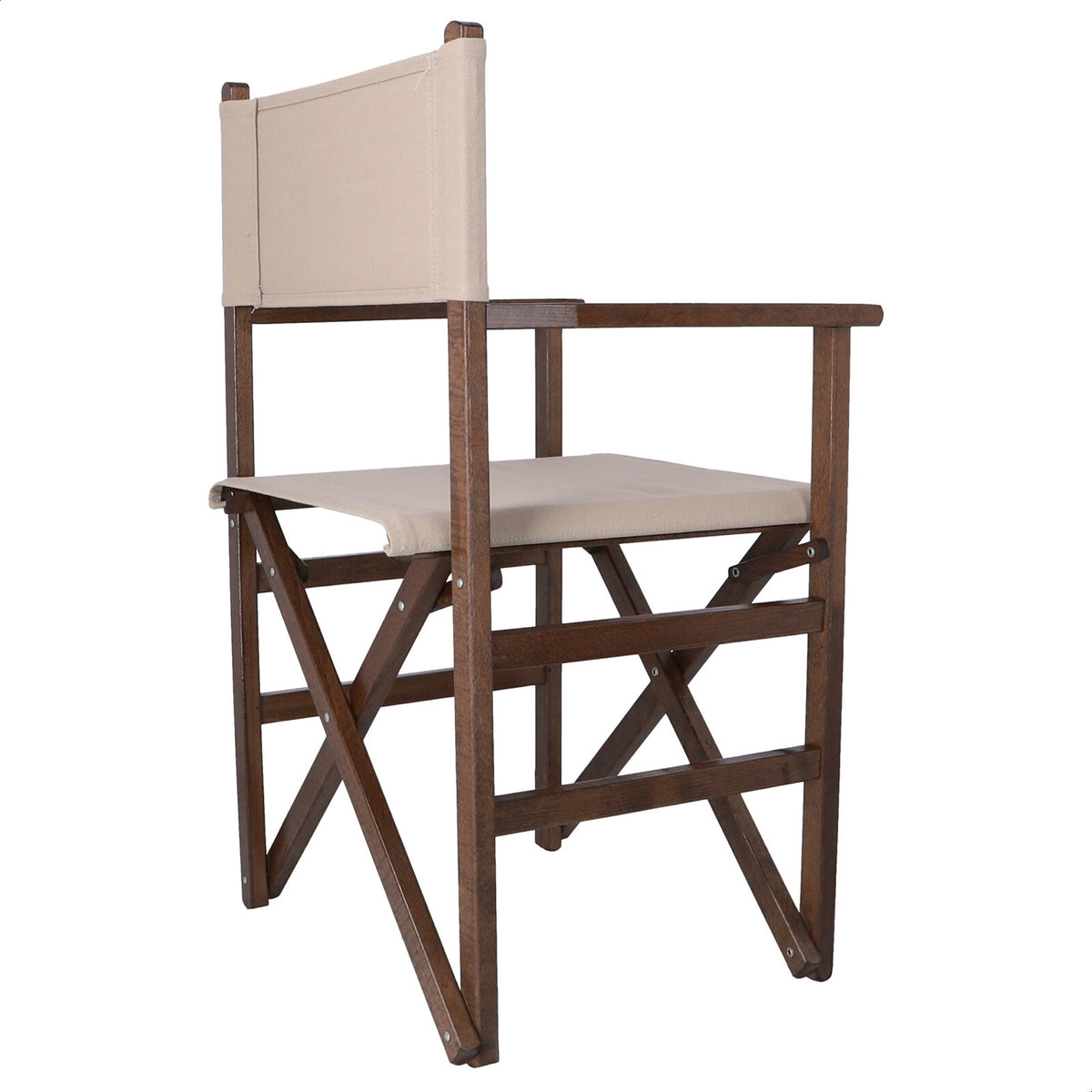 Sillón director estructura nogal lona gris piedra 51x46x86 cm (7)
