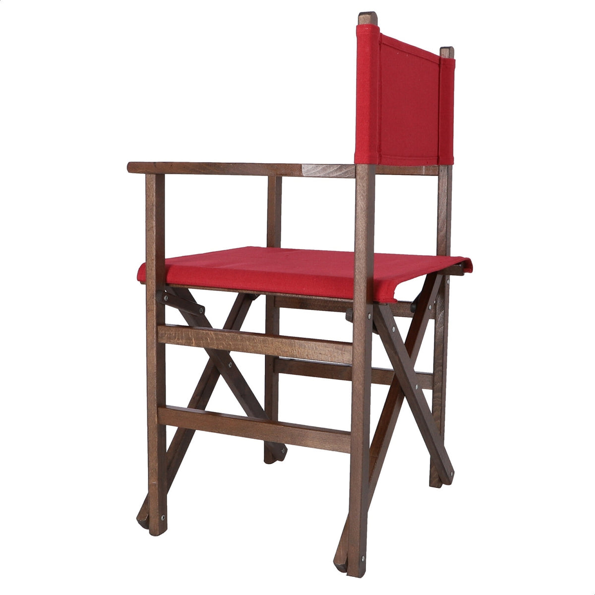Sillón director estructura nogal lona granate 51x46x86 cm (4)
