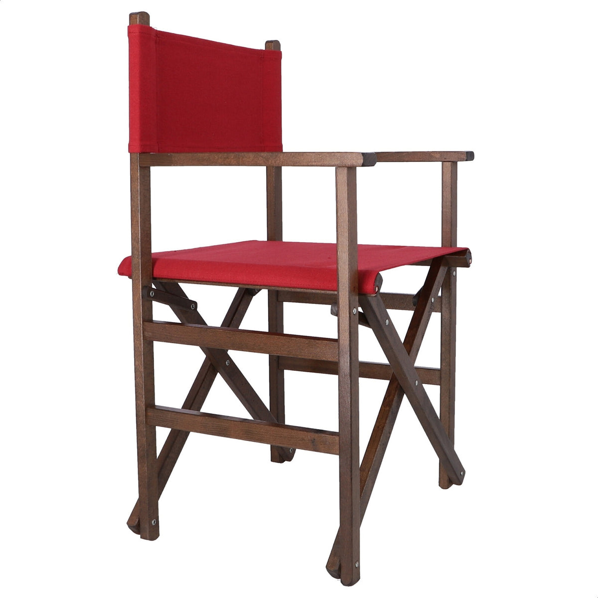 Sillón director estructura nogal lona granate 51x46x86 cm (7)