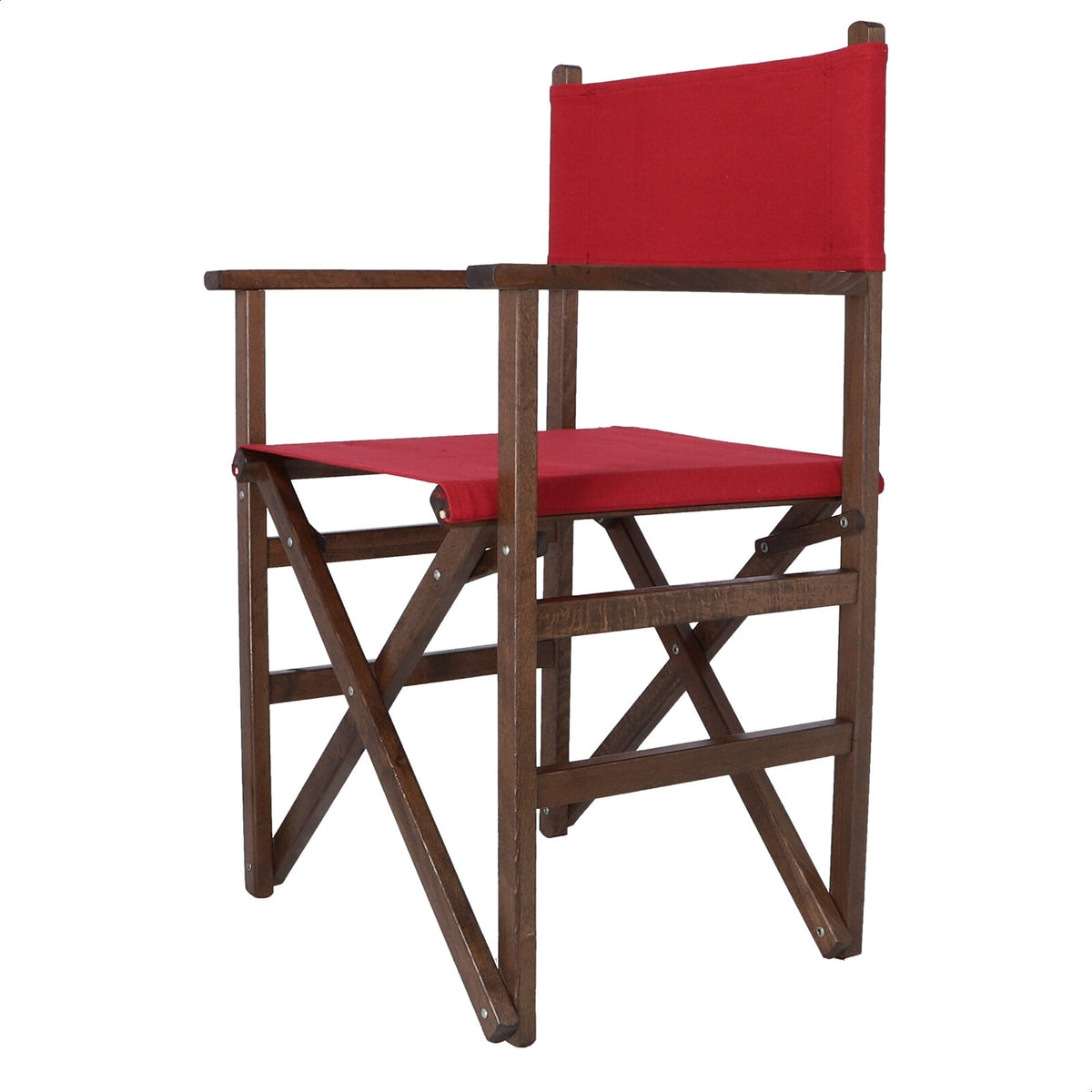 Sillón director estructura nogal lona granate 51x46x86 cm (8)