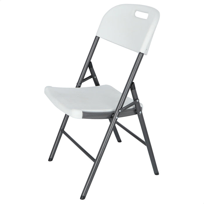Silla catering estructura metálica blanca 45x53x87 cm