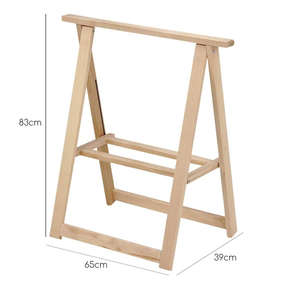 Caballete de haya alto sin barniz H.83 cm (3)