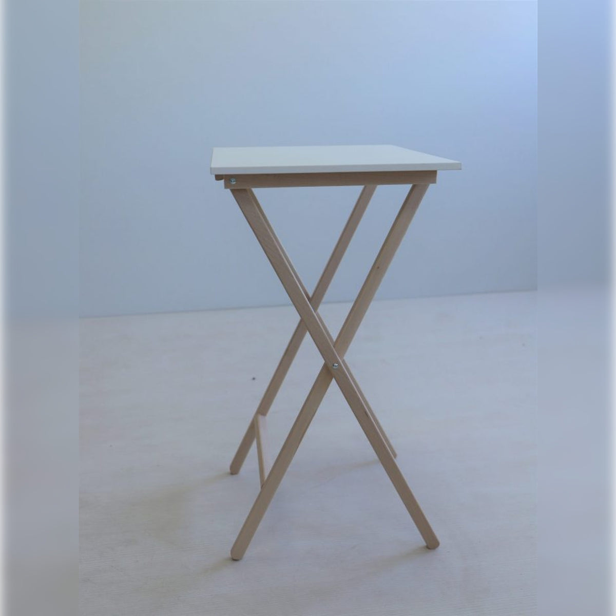 Mesita auxiliar flex haya y melamina blanca 48x35x64 cm (4)