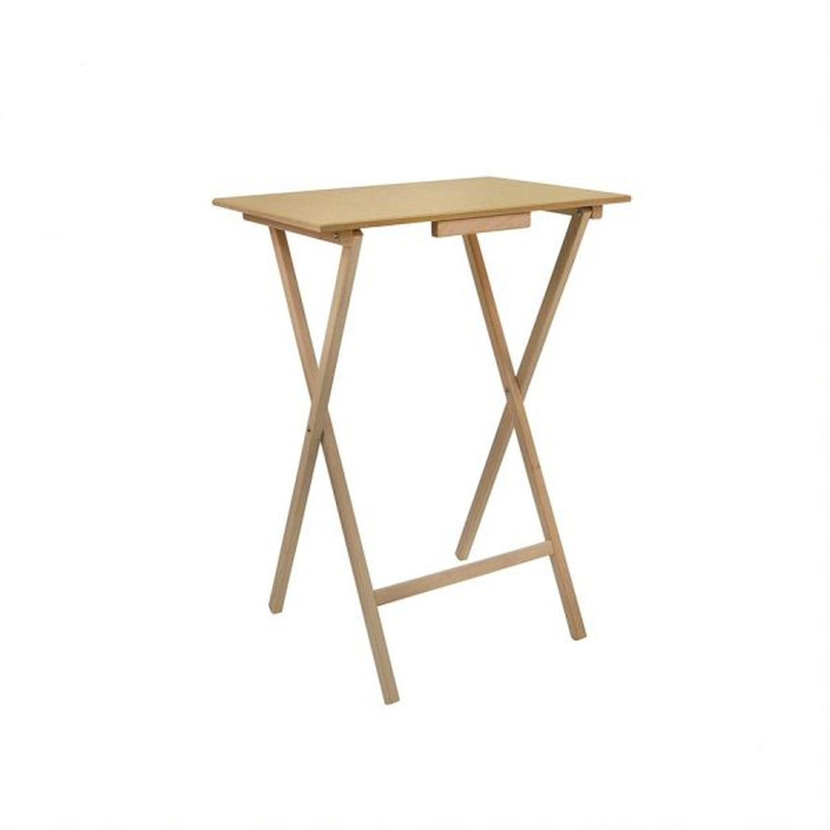 Mesita auxiliar rectangular madera acabado aceite 48x35x64 cm