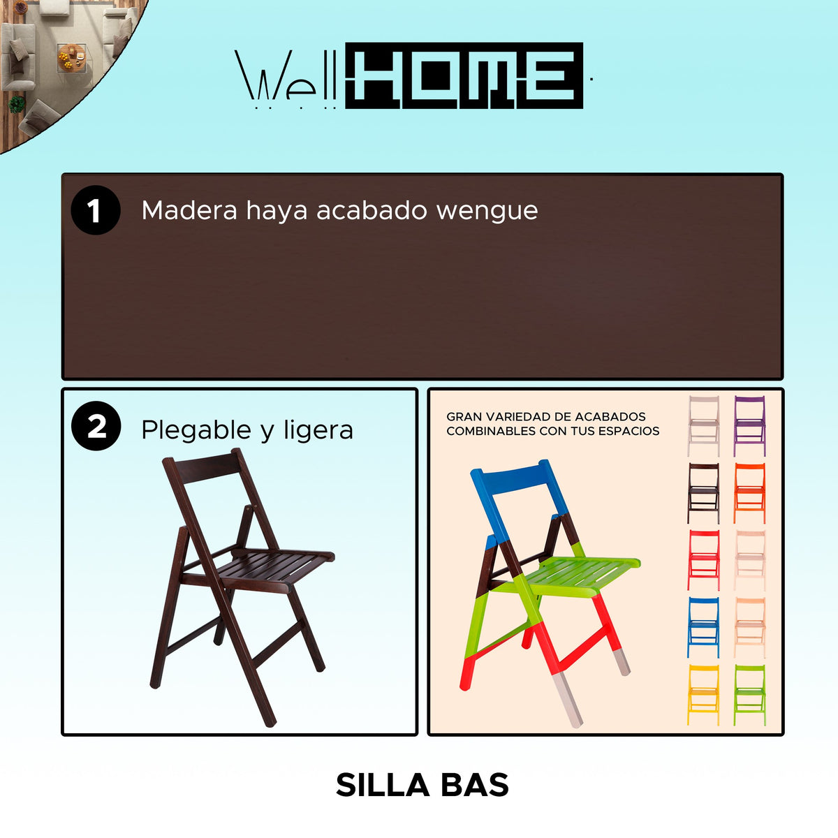 Silla madera de haya acabado wengue 43x47x79 cm (2)