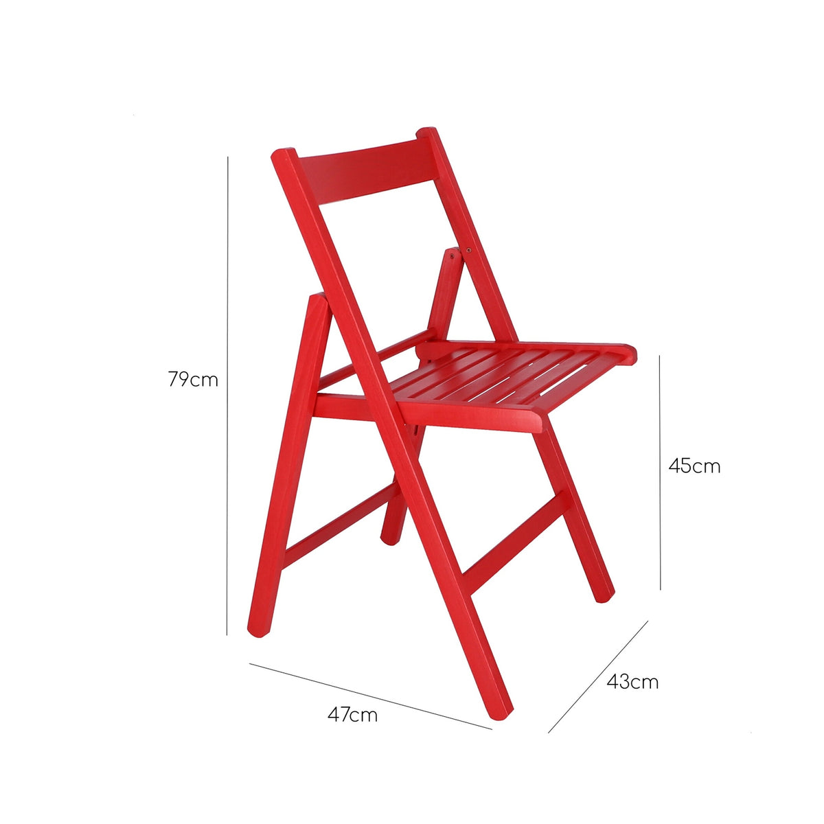 Silla madera de haya rojo 43x47x79 cm (3)