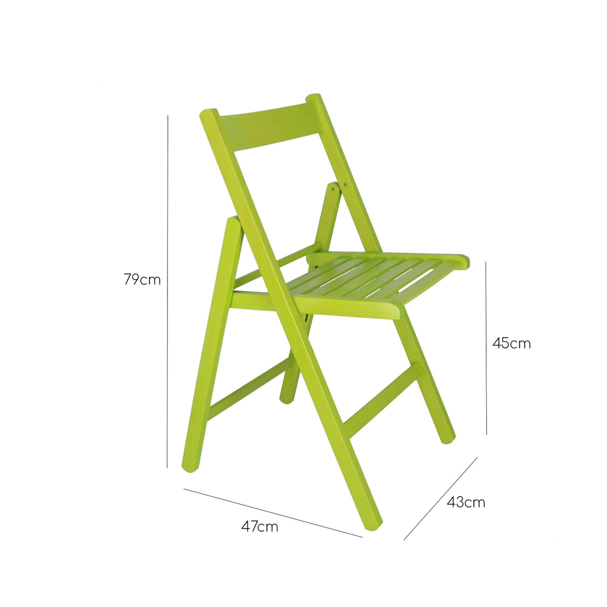 Silla madera de haya verde 43x47x79 cm (3)