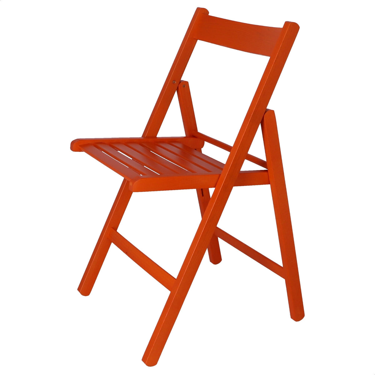 Silla madera de haya naranja 43x47x79 cm