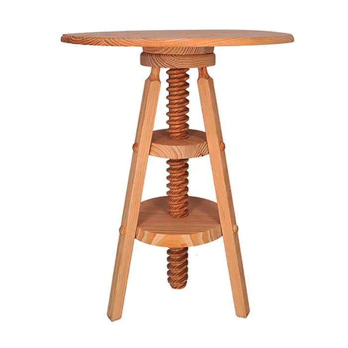 Mesa giratoria madera de pino barnizada 59,5x59,5x65cm