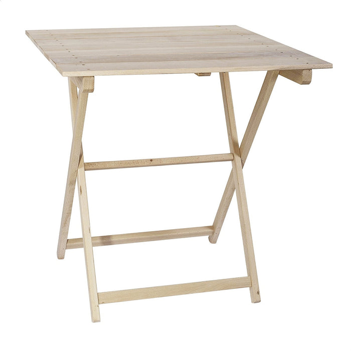 Mesa velador haya plegable tablillas sin barniz 70x50x76cm