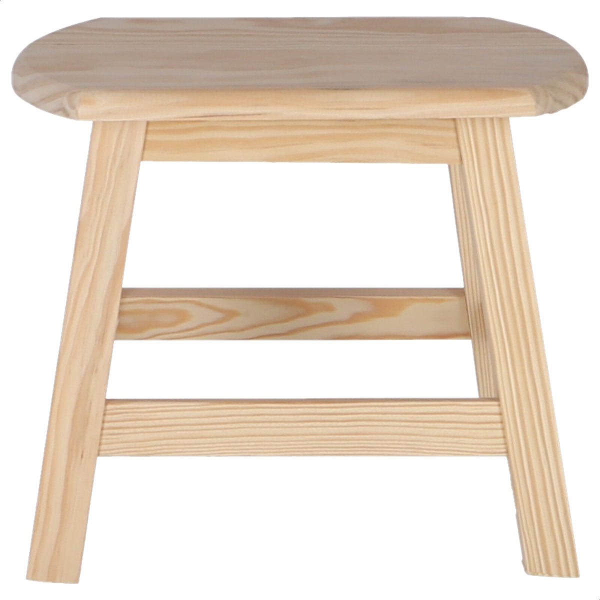 Taburete oval madera sin barniz 36x29x30 cm (4)