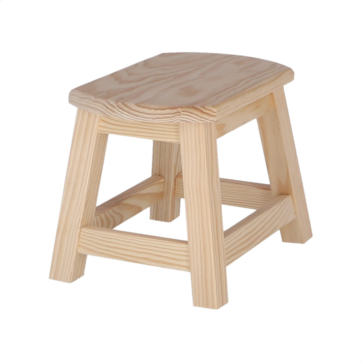 Taburete oval madera sin barniz 30x22x24 cm (4)
