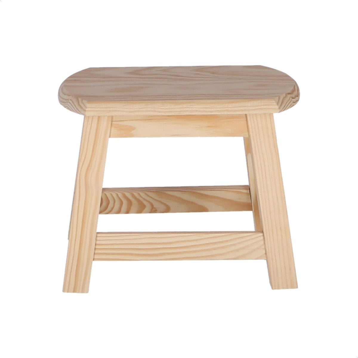 Taburete oval madera sin barniz 30x22x24 cm (5)