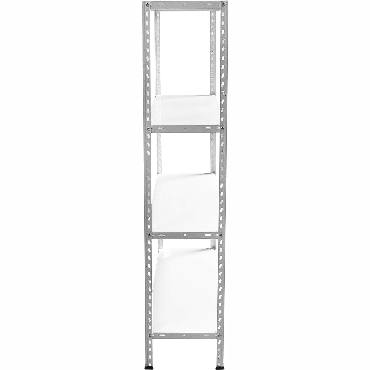 Estantería metálica blanca 4 baldas 75x30x150 cm (3)
