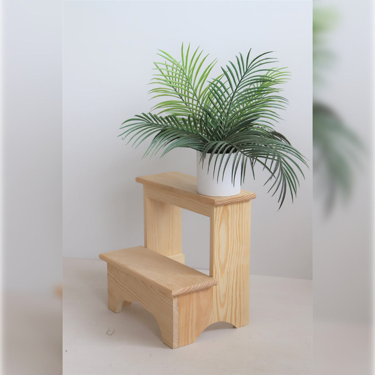 Taburete escalón madera sin barniz 40x30x40 cm (4)
